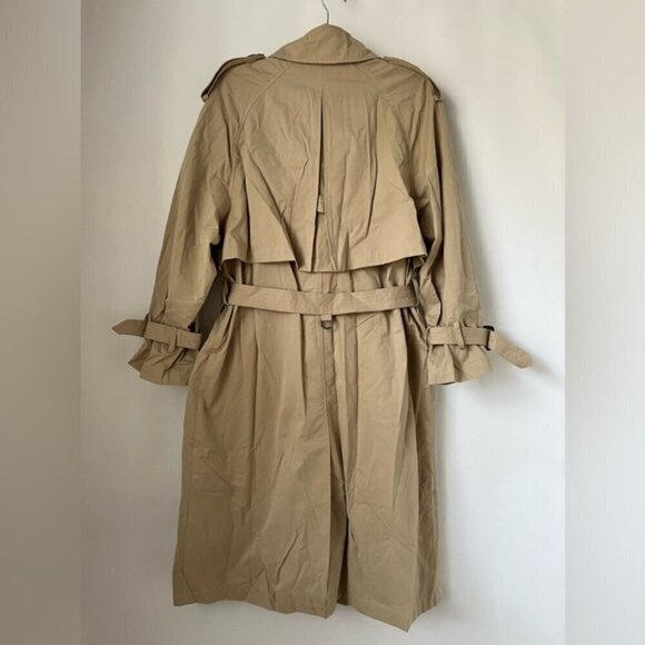 🩷 Zara - Women's Oversized Pocket Trench Coat - Beige. Size: M. NWT (1690) - Picture 3 of 16